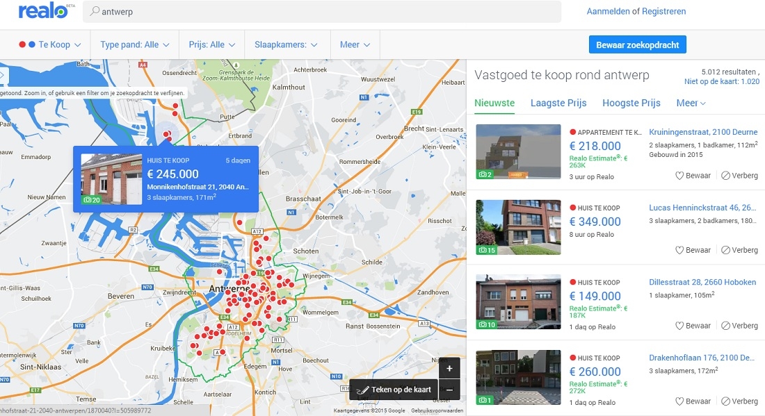 Vind Jouw Droomwoning met Realo Te Koop in België